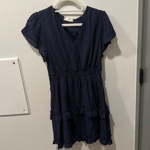 Altar’d State Navy Ruffle Dress